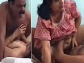 Mature uncle with big boobs babe in steamy sex session