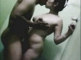 Couple in Dhaka enjoying intimate moments in bathroom