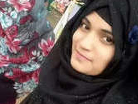 Cute blonde girl in desi outfit shows off on video call