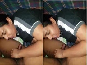 A Sri Lankan wife gives a blowjob and ends up with a satisfied husband