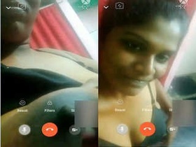 Tamil girl flaunts her breasts in explicit video