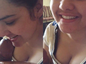 Desi babe gets her mouth filled with cum