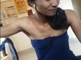 Adorable Tamil girl performs a sensual blowjob