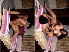 Big-breasted bhabhi saves husband from cock