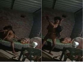 Rural Indian wife takes her husband's cock in her ass