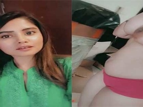 Beautiful Pakistani woman performs a seductive striptease for her partner