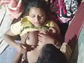 Desi couple enjoys passionate sex with large breasts bouncing