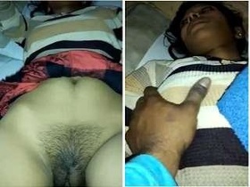 Desi Bhabha's passionate kissing and pussy grabbing with her husband