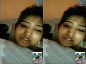 Desi girl flaunts her assets and gets naughty on camera