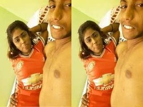 Tamil girlfriend gives a blowjob and gets fucked