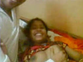 Shy Indian girl with massive breasts bares it all on camera