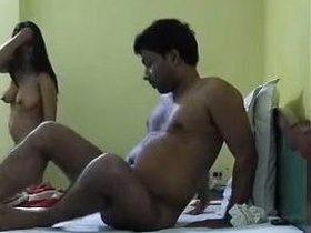 Two Indian lovers get caught in the act of sexual intercourse in a hotel room