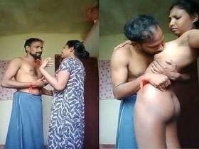 Desi wife records herself giving oral pleasure to her breasts