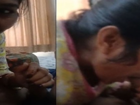 Desi, the Indian maid, performs a skillful oral sex act
