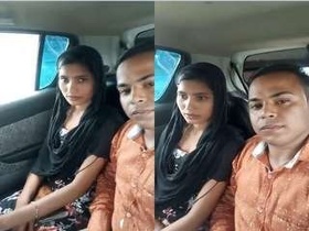 Indian couple kissing passionately
