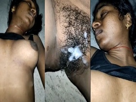 Indian wife with hairy pussy gets creampied by neighbor