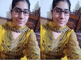 Watch as a cute Pakistani girl strips for money and flaunts her breasts and pussy
