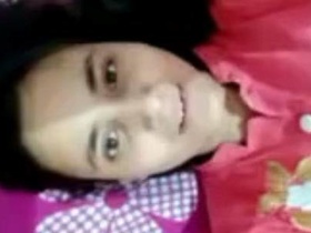 Indian woman pleasures herself with fingers