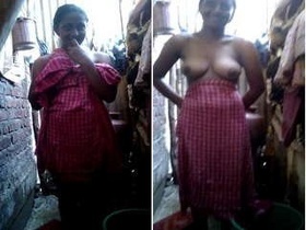 Exclusive footage of a cute Bangla girl exposing her breasts