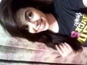 Indian girlfriend asks her partner to drink her milk on a cell phone