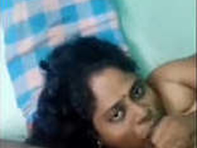 Sensual Indian wife gives a blowjob