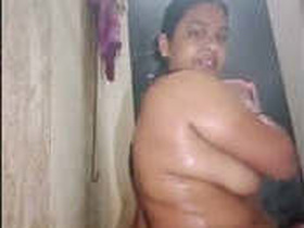 Indian bhabi takes a bath in front of the camera