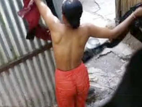 Amateur couple gets caught in the act of changing clothes and having sex
