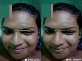 Desi bhabhi flaunts her boobs and pussy in a video call