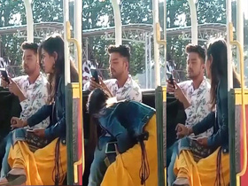 Indian couple has sex in the open air and gets caught on camera performing oral sex