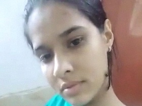 Nude Indian girl masturbates in solo video