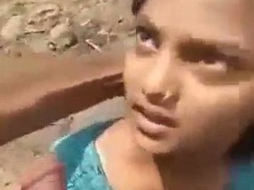 Outdoor cock sucking and fucking in Indian video