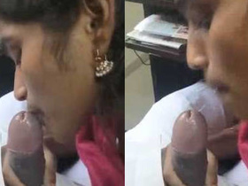 Office staff member enjoys a hard cock in her mouth