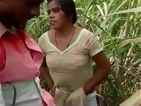 A couple of Desi's get caught in the act outdoors