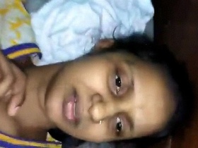 Local sex video of a shy Indian girl enjoying tight dark chut fucking