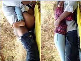 Amateur couple's steamy outdoor romance and fucking in part 1