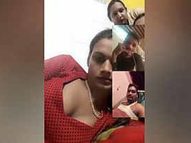 Indian girl with big boobs engages in video chat