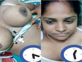 Exclusive Indian bhabhi in playful mood with big boobs