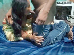 Desi bhabhi gives a hot blowjob and gets fucked