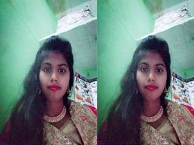 Part 3 of a video featuring a Desi girl from a rural area exposing her breasts