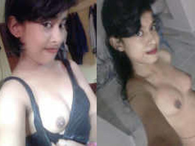 Cute Indian girl Anjali teases with her boobs and fingers her pussy