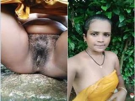 Desi Bhabhi's Outdoor Bathing Session: Exclusive Porn Video
