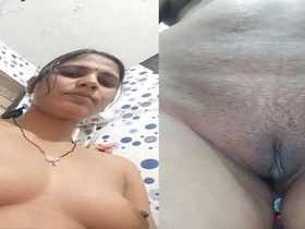 Indian village wife flaunts big boobs and shows her pussy