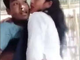 College girl gets fucked in standing position