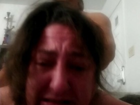 Submissive girl gets pounded by big black cock on New Year's Eve