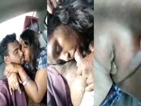Telugu babe gets naughty in the backseat of a car
