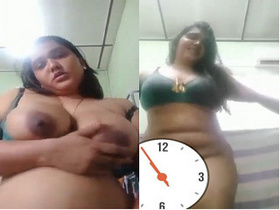 Indian curvy wife flaunts her breasts and performs seductive moves