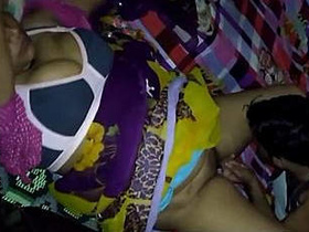 Indian wife enjoys boob pressing, pussy licking, and blowjob