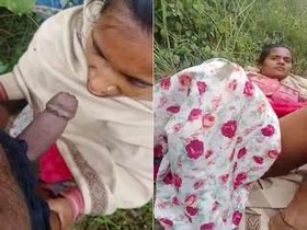 Indian lover enjoys outdoor oral sex and pussy licking