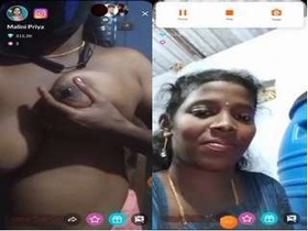 Indian bhabhi flaunts her breasts in a live webcam show