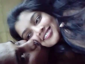 Indian girl gives a passionate kissing blowjob to her partner